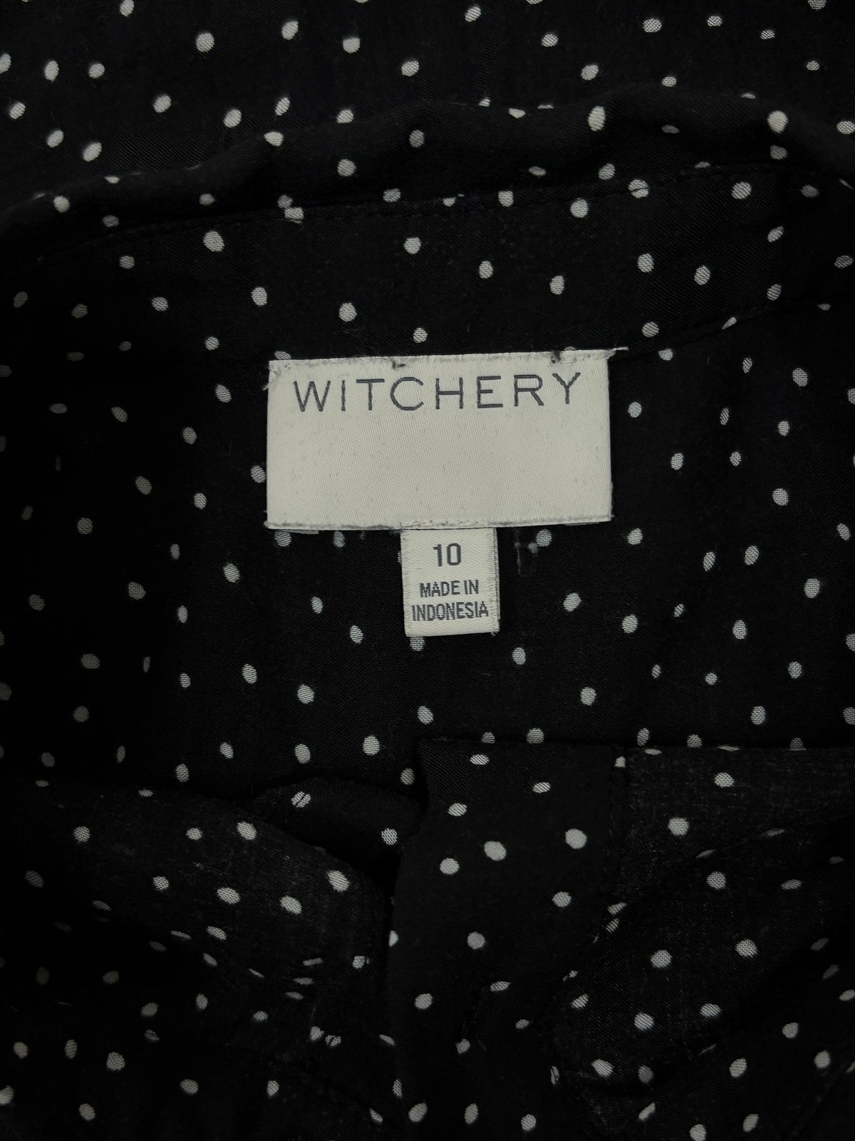 Witchery | Polka Dot Button-Up Shirt | Size 10