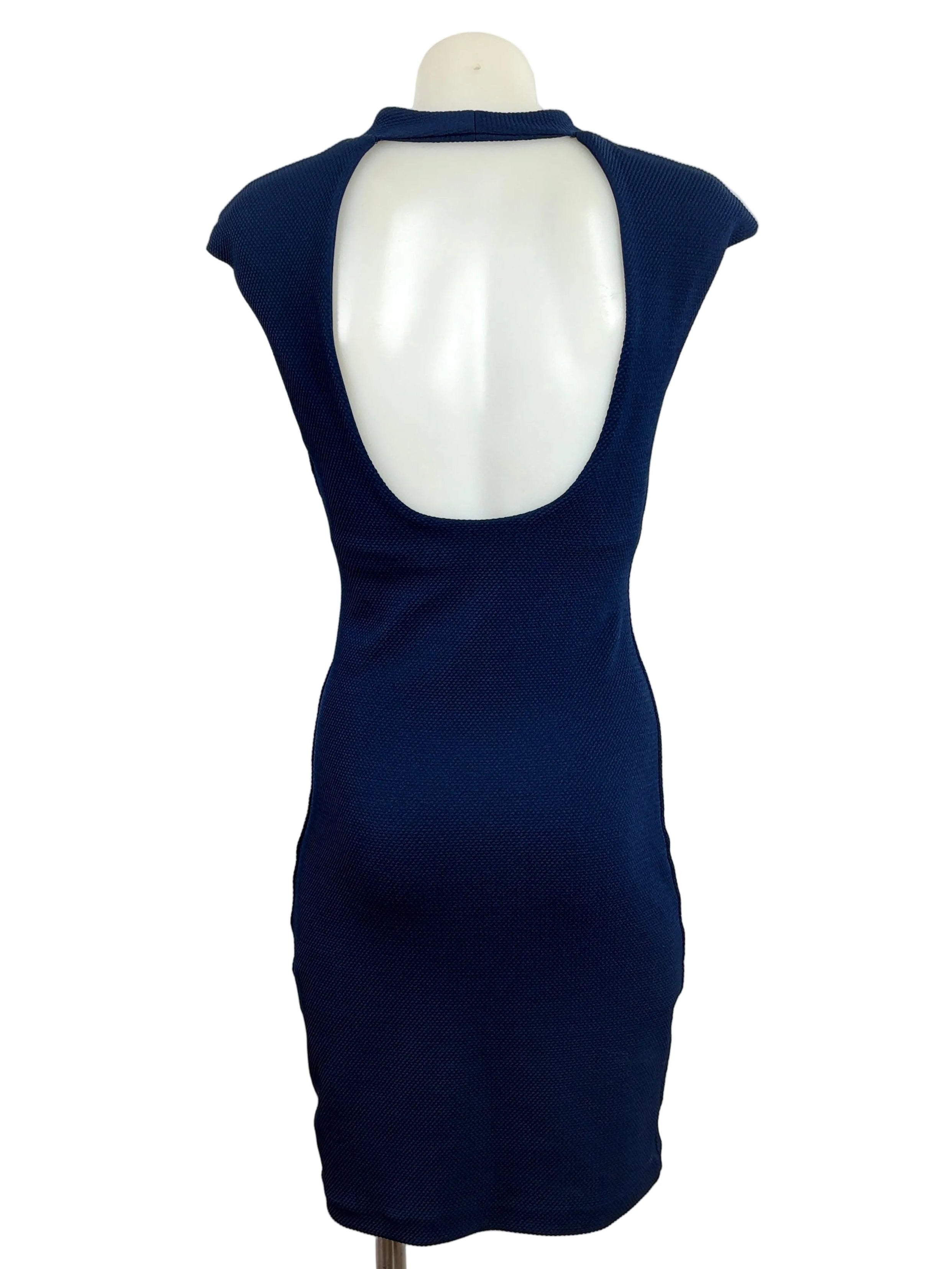 Kookai | Navy Textured Bodycon Mini Dress | Size 34 (6)