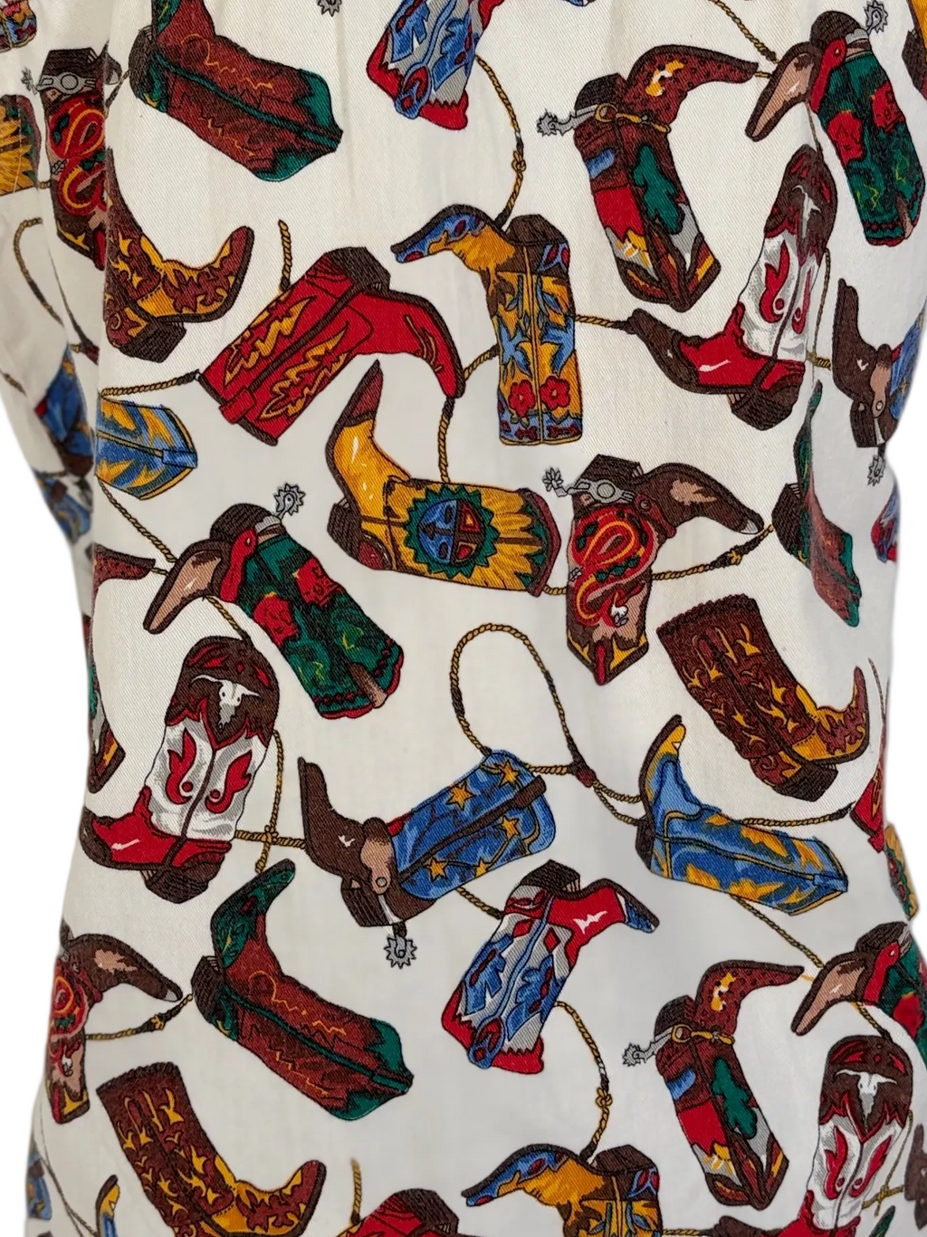 Quizz New York Vintage Western Boots Print Sleeveless Shirt – view 3 of 7