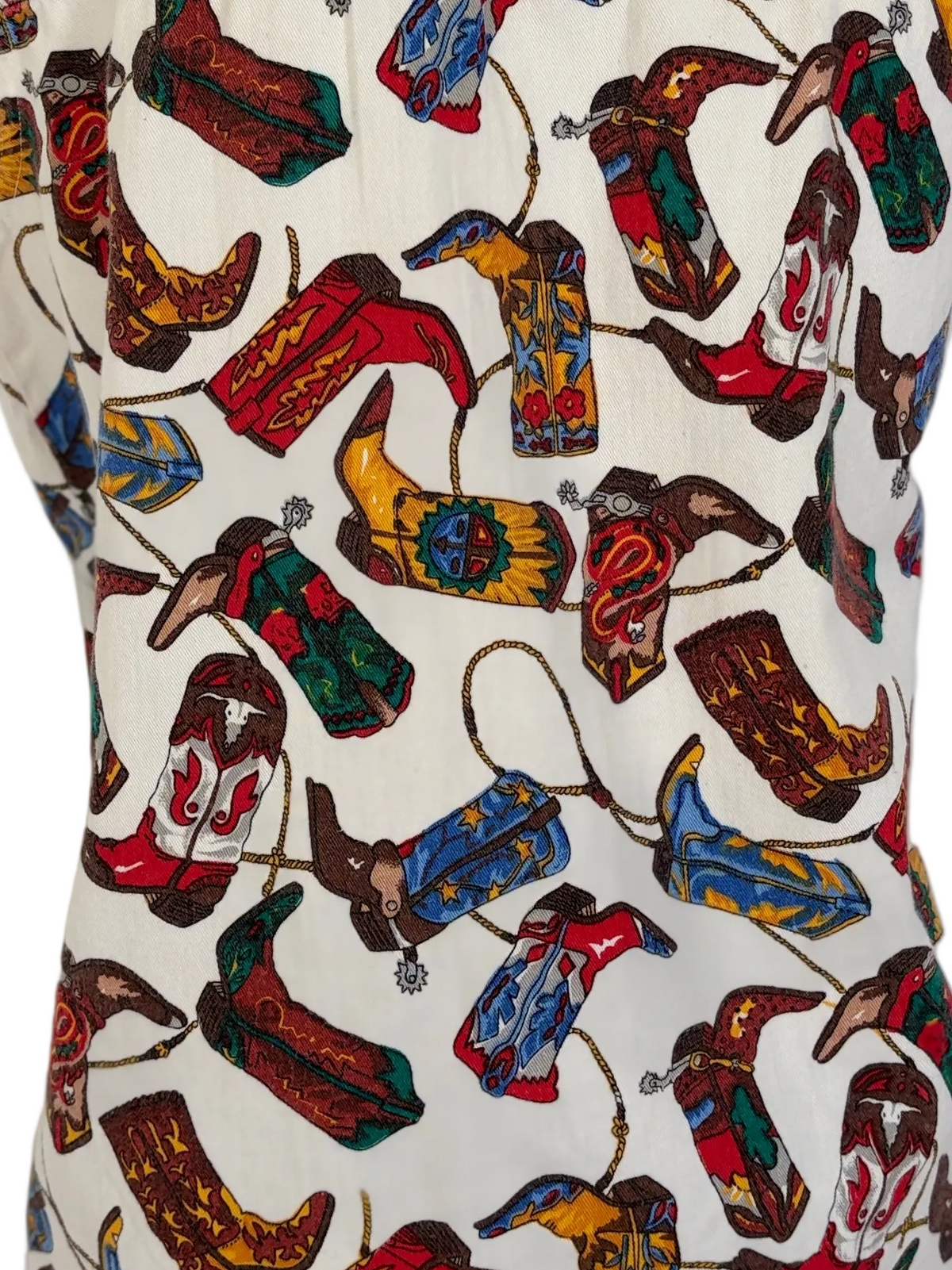 Quizz New York Vintage Western Boots Print Sleeveless Shirt – view 3 of 7