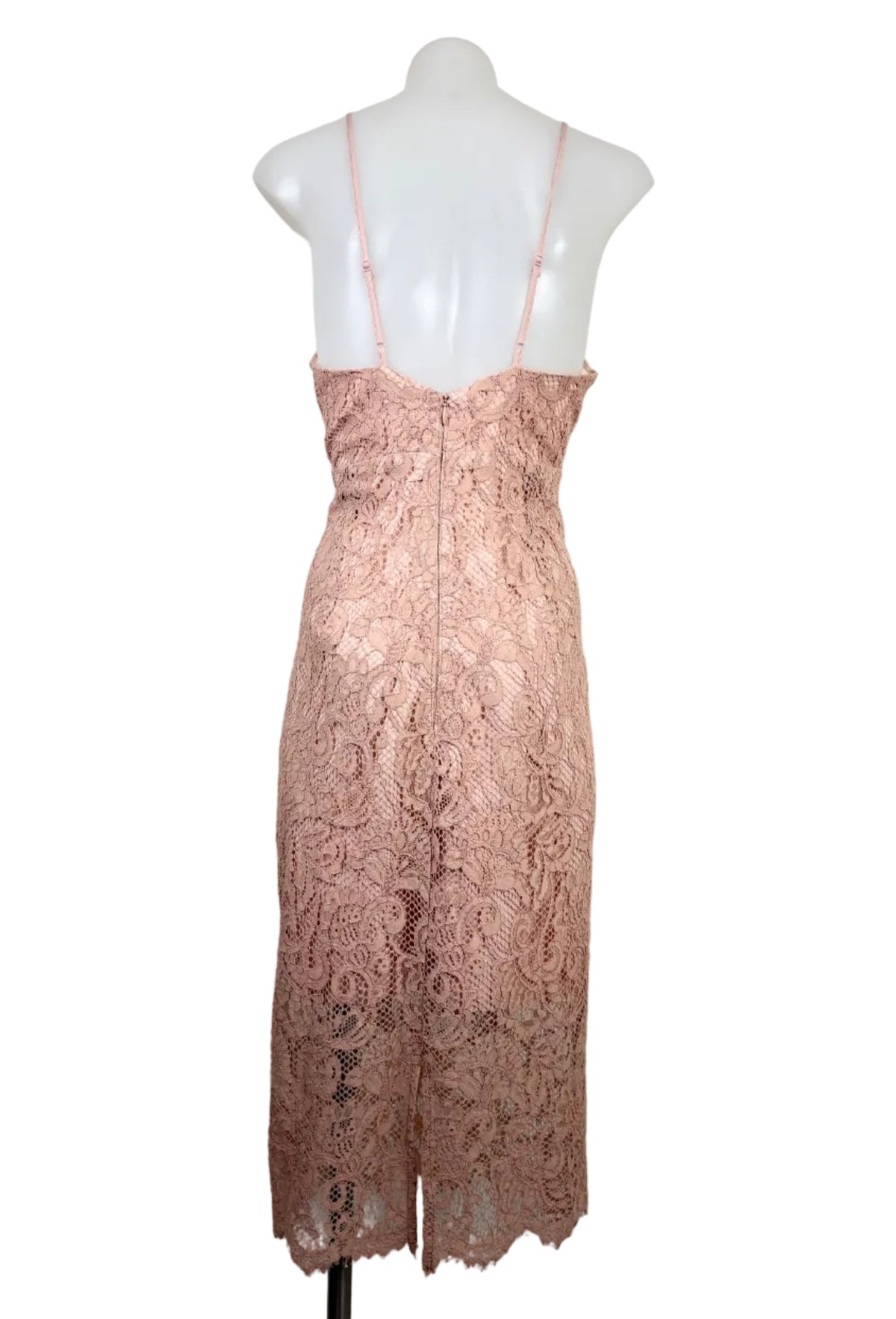 Bardot Lina Lace Midi Dress in blush pink – view 3 of 5