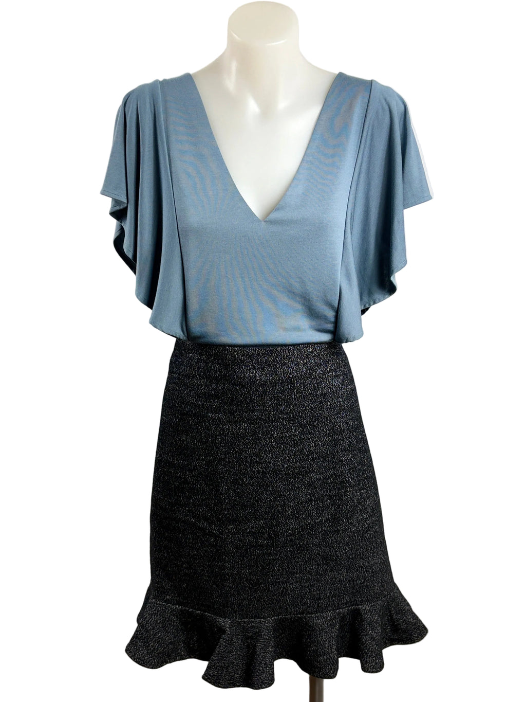Millie Mackintosh Flounce Hem Wool-blend Skirt — Size 16 (BNWT)