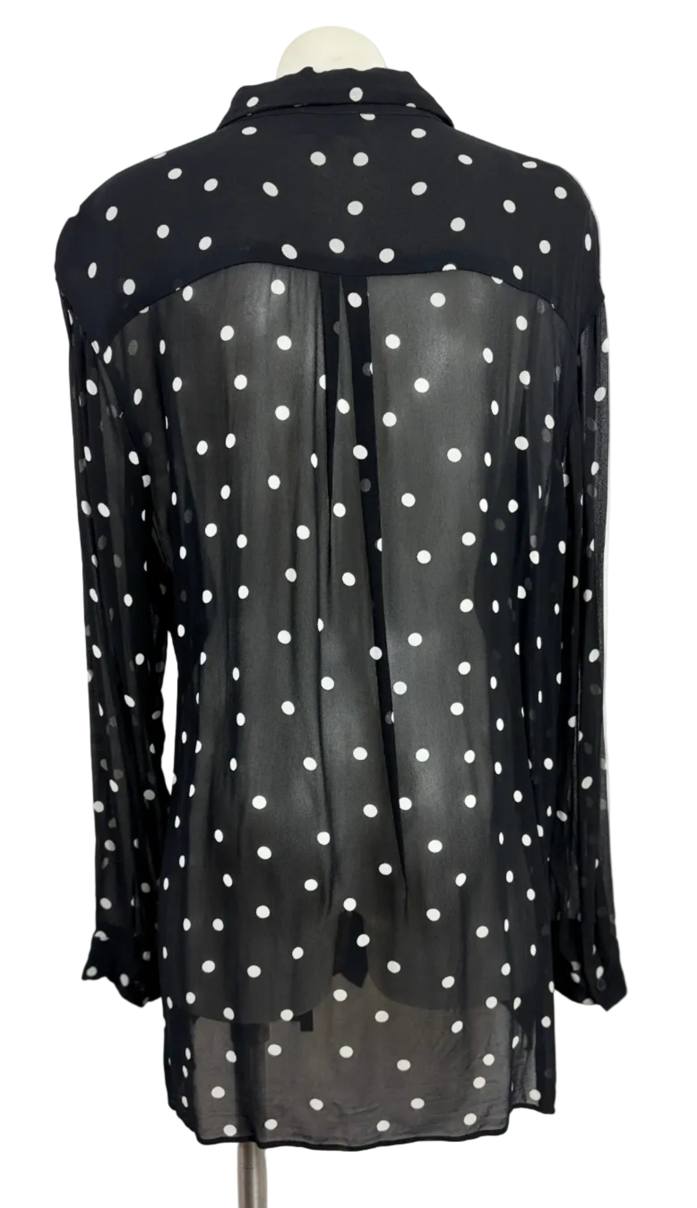 Witchery | Black And White Polka Dot Button Up Shirt | Size 12