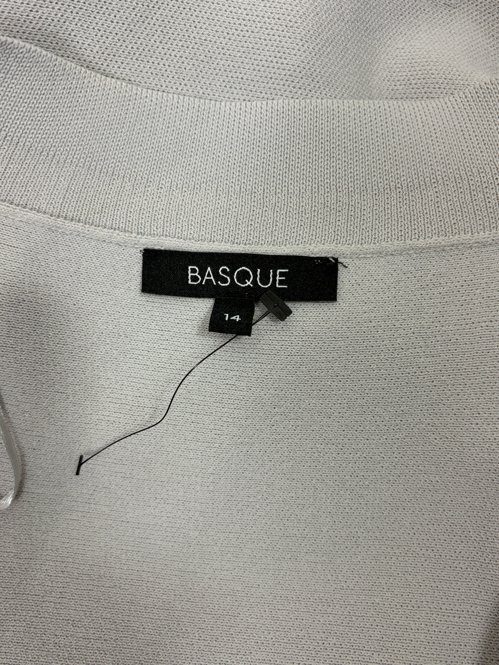 Basque | Structured Knit Wrap Jacket | Grey | Size 14