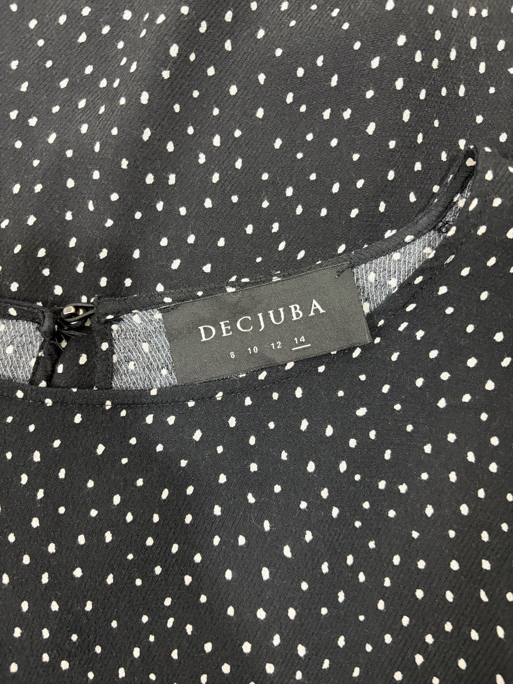 Decjuba Polka Dot Frill Sleeve Top| Size 14