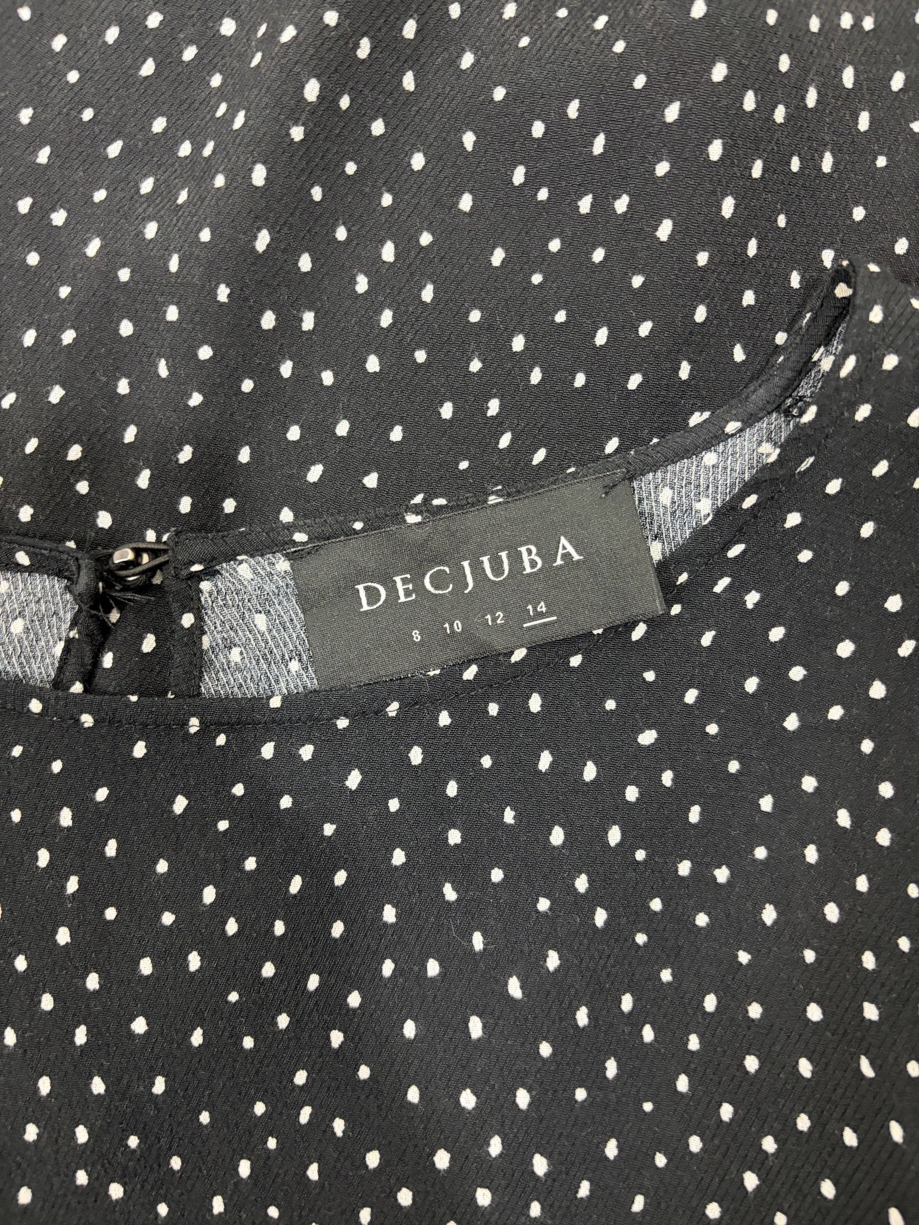 Decjuba Polka Dot Frill Sleeve Top| Size 14