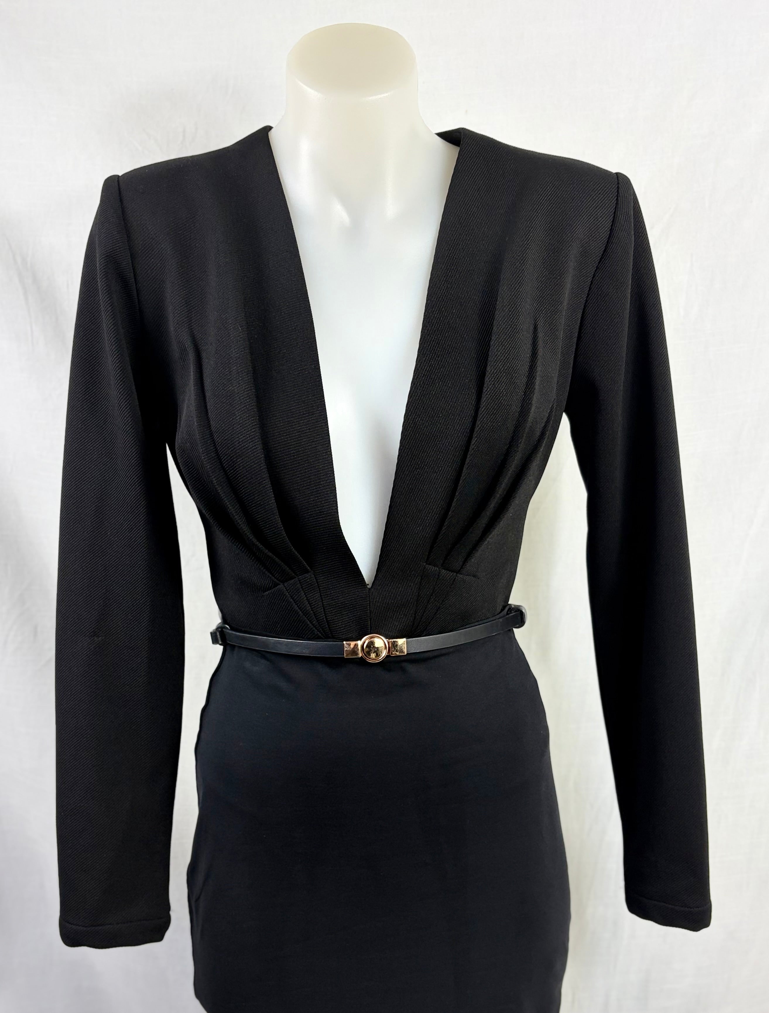 Bardot | Deep Plunge Bodysuit | Black | Size 6