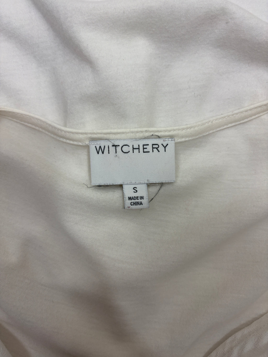 Witchery Button-Front Sleeveless Top in white – view 5 of 5