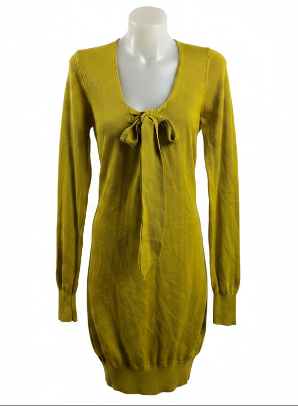 Ted Baker | Bow-Detail Knit Dress | Chartreuse | 10