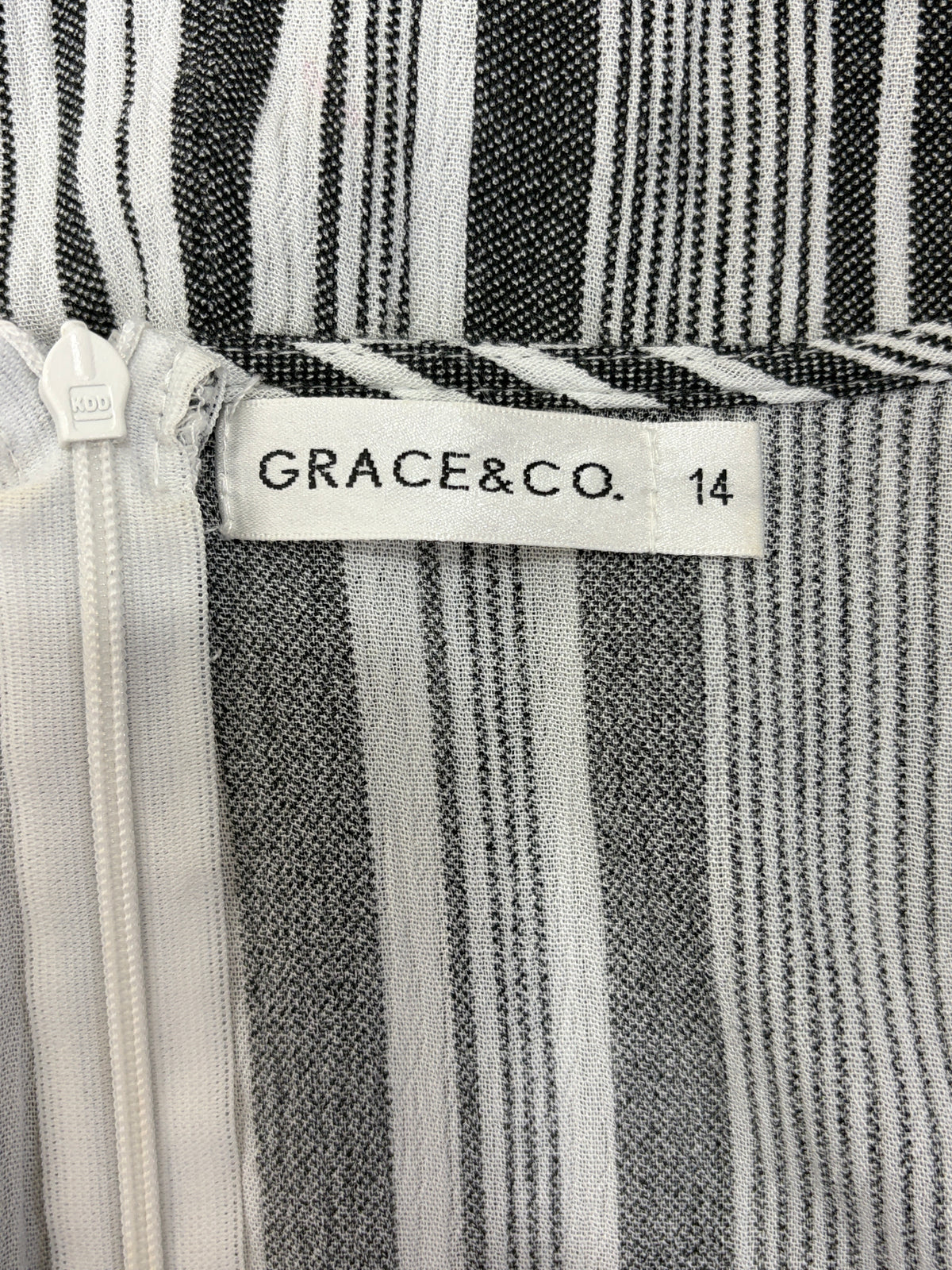 Grace & Co | Striped Wrap Mini Dress | Size 14