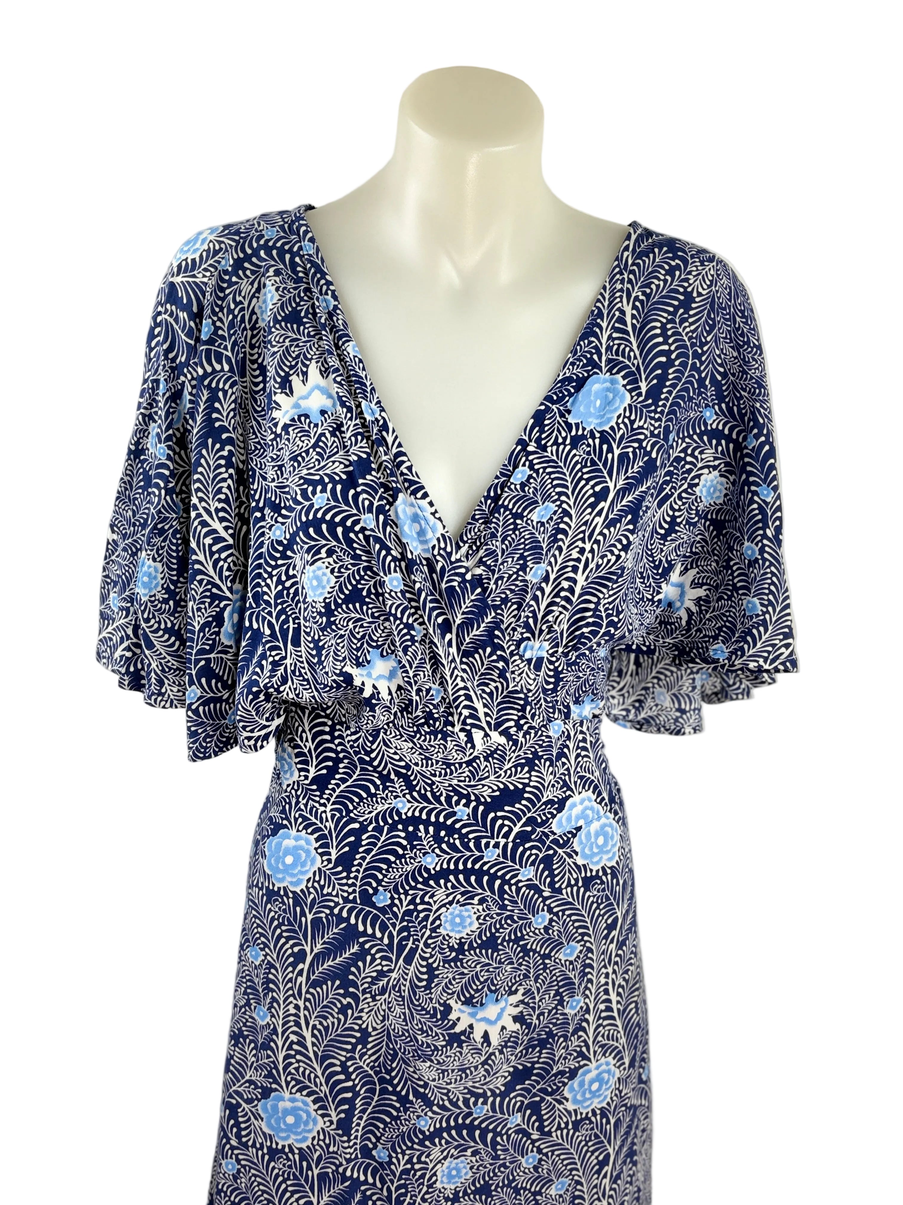 Beachgold | Fern Print Wrap Dress | Size S/M