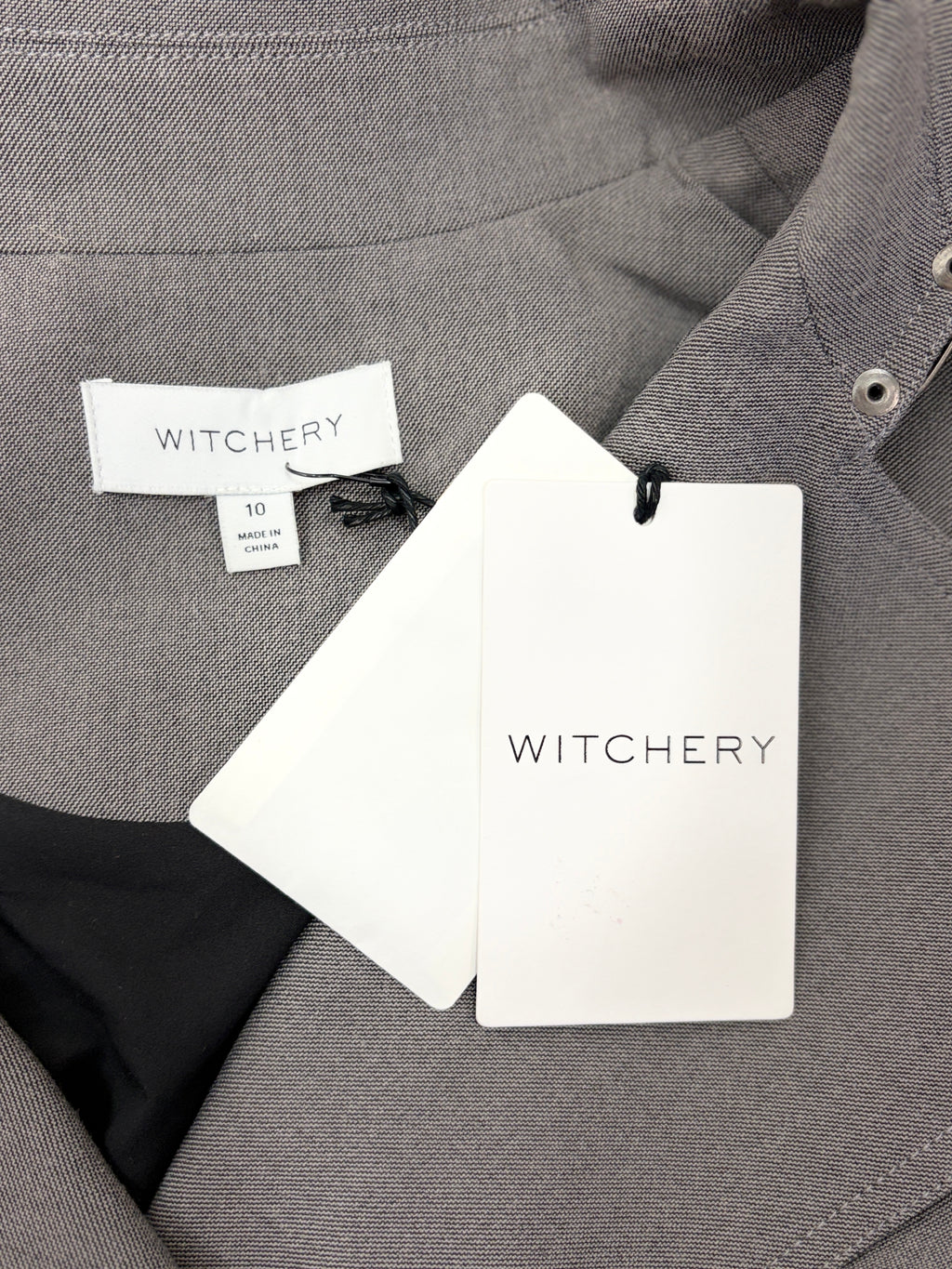 Witchery Trench-Style Jumpsuit - Grey - Size 10