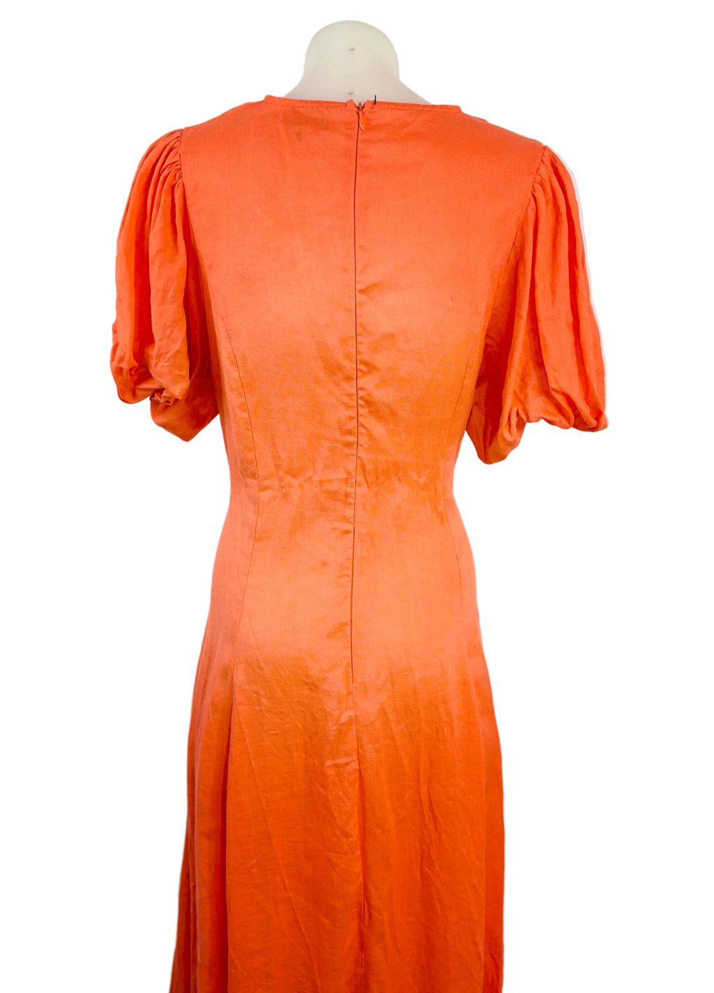 Gingham & Heels Burnt Orange Twist-Front Maxi Dress - Size 12