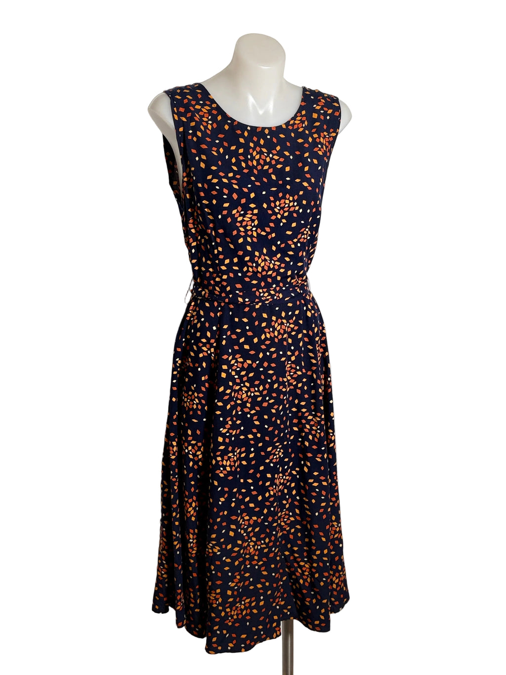 Princess Highway Confetti Print Fit-and-Flare Midi Dress in navy – view 3 of 6