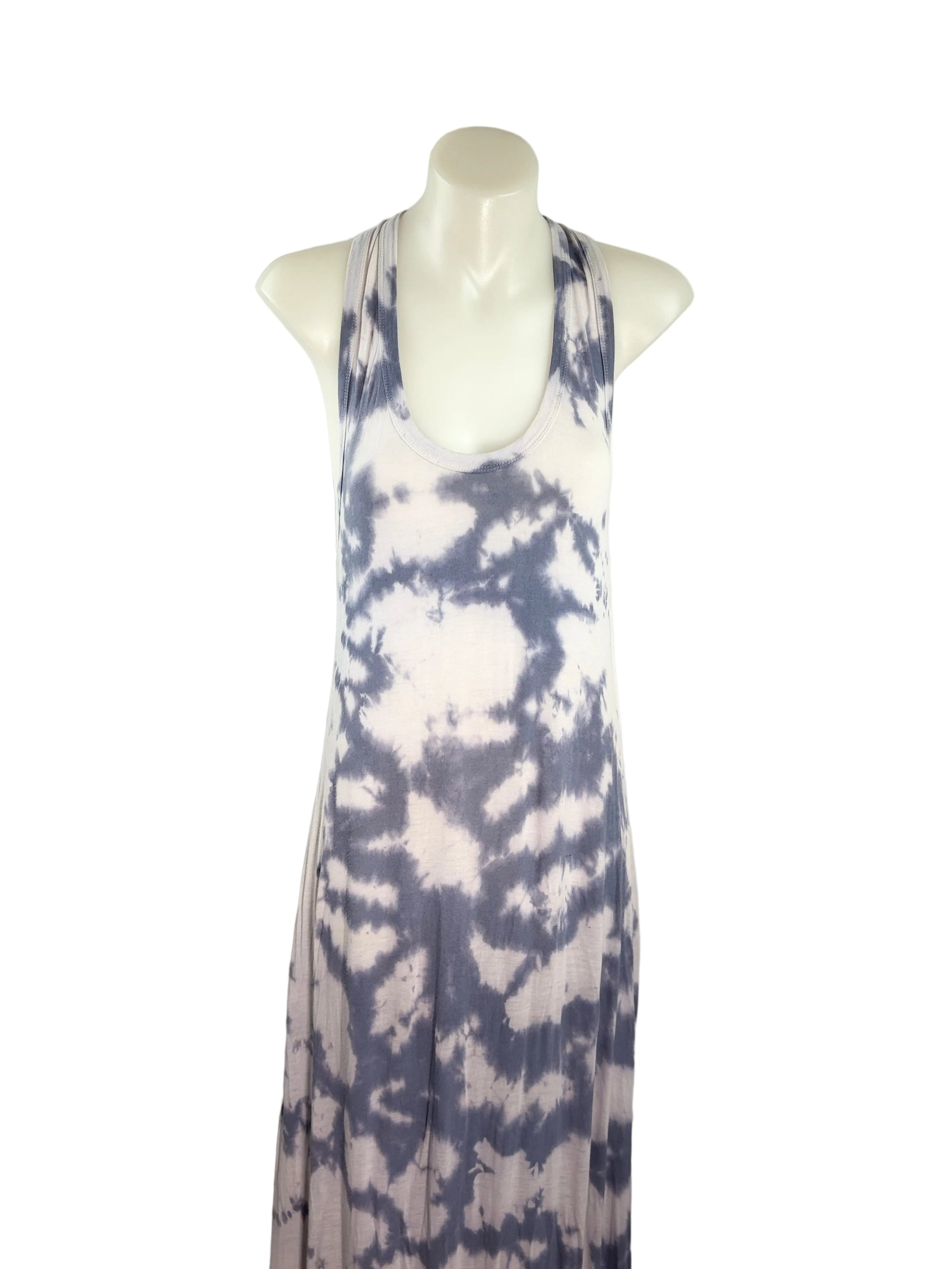 Forever New | Tie-Dye Racerback Maxi Dress | Grey & Blush | Size 6