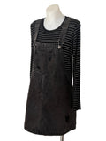 Sportsgirl Distressed Denim Pinafore Dress, size 14 – preloved at Second Signature