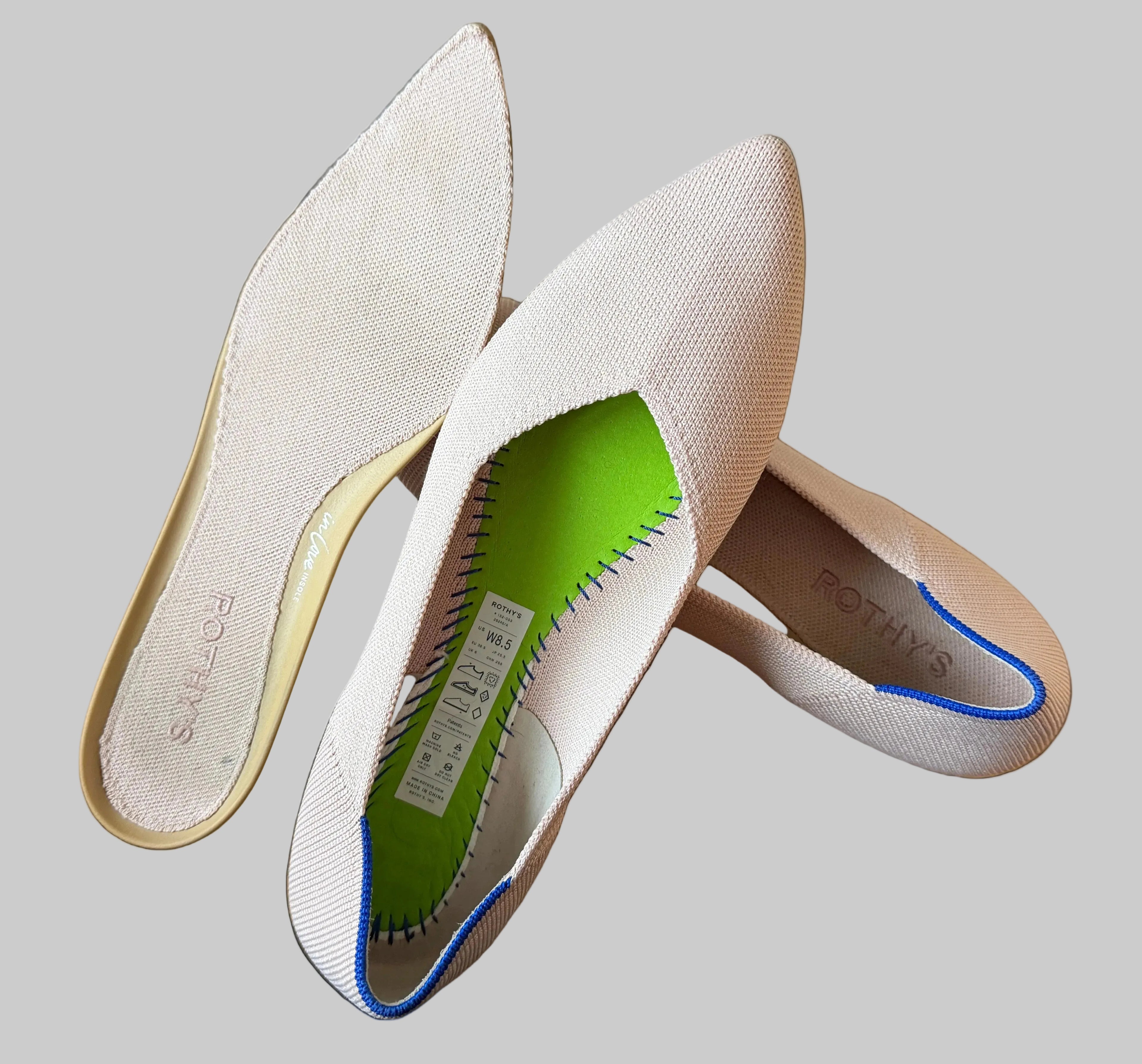 Rothy's The Point 2 in Blush Pink