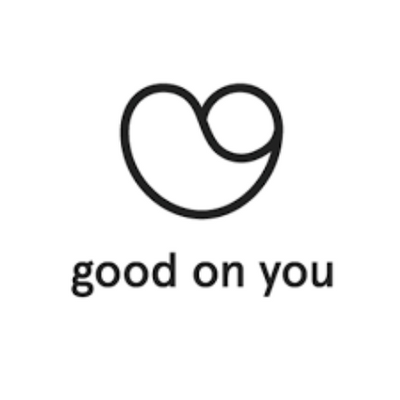 Logo with 'good on you' text on a white background