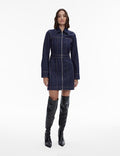 Witchery | Zip-Front Shirt Dress | Navy Denim | Size 14