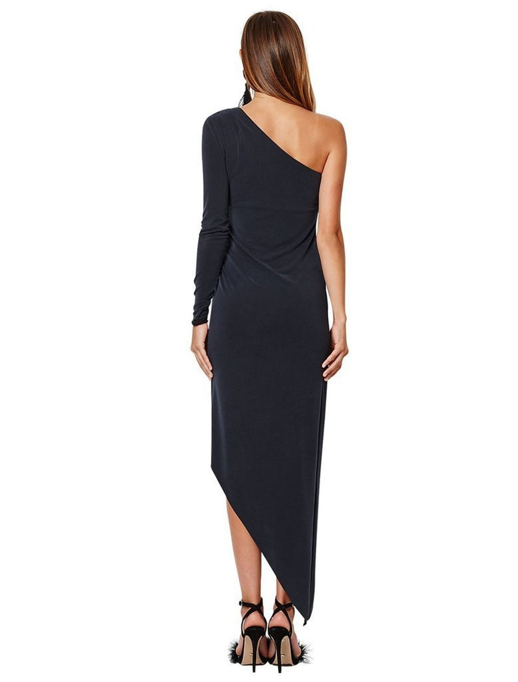 Bec + Bridge | One-Shoulder Asymmetric Midi Dress | Size 6