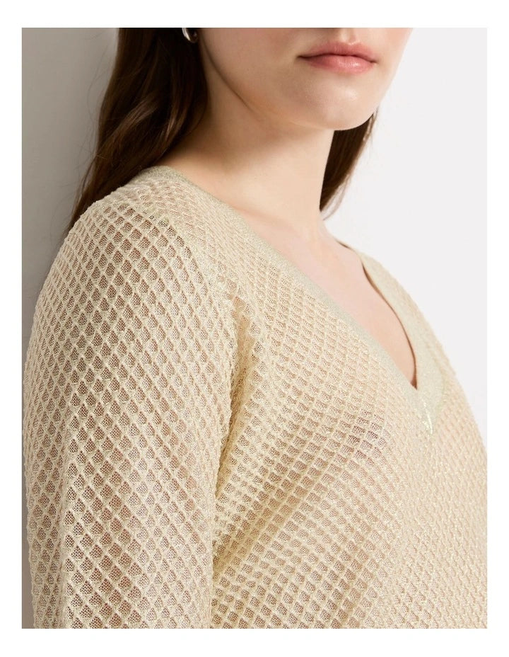 Marcs Brightside Gold Foil Top