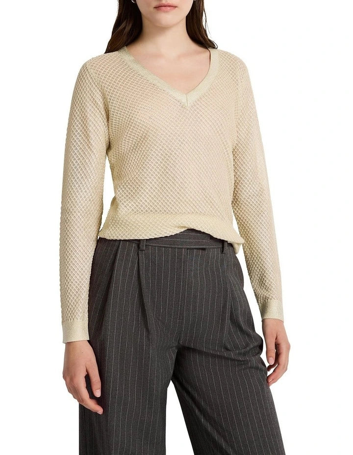 Marcs Brightside Gold Foil Top