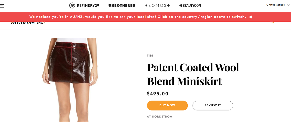 Tibi | Patent Coated Wool Blend Miniskirt | Oxblood | Size 6