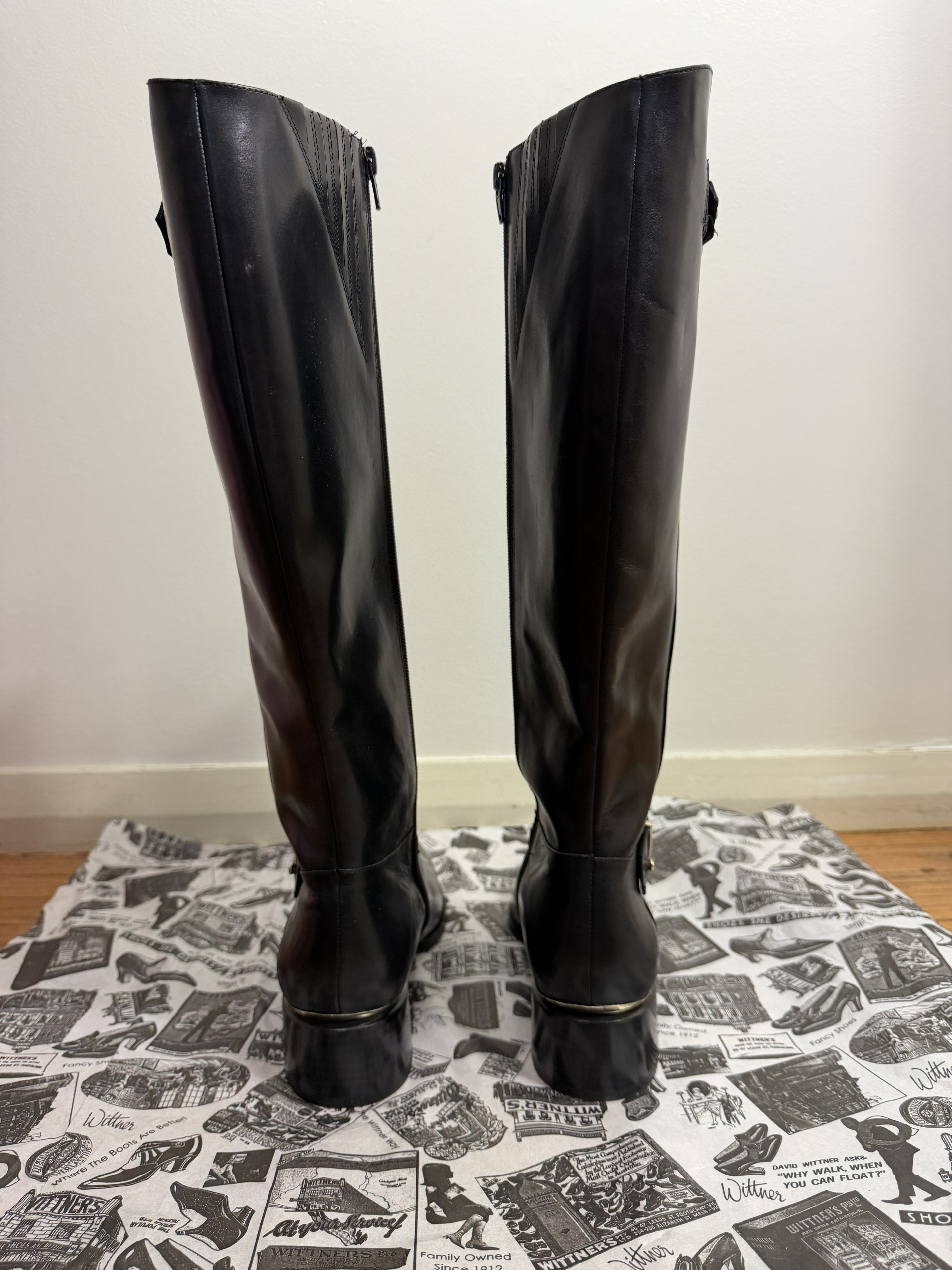 Wittner | Baya Knee-High Leather Boots | Black | Size 41