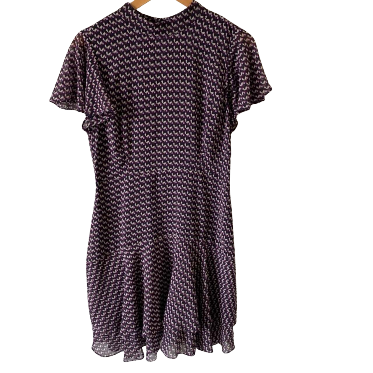 Portmans Geometric Print Flounce Hem Dress